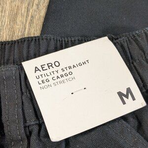 Aero Cargo Pants Womens Medium Black Mid Rise Utility Straight NWT Gorpcore